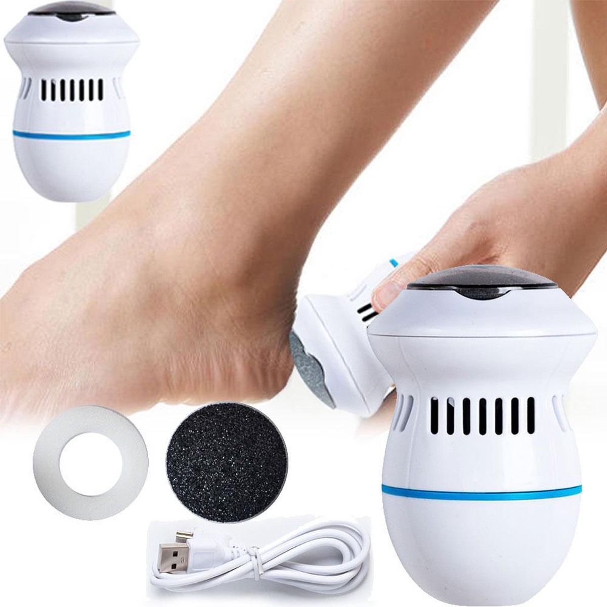 Pedi Vac Callus Remover With Built In Vacuum - White