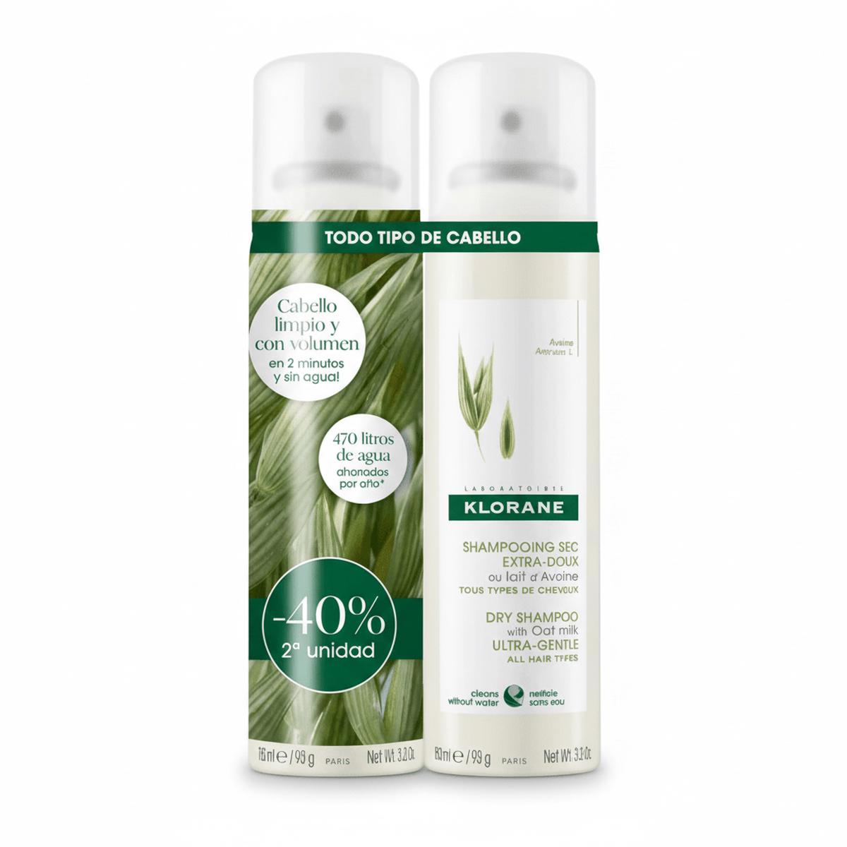 Klorane Extra Gentle Dry Shampoo Oat Duo 2 x 150 ml
