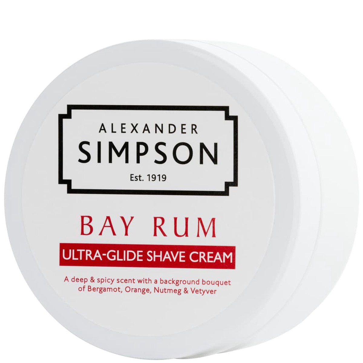 Alexander Simpson Bay Rum Ultra-Glide Shaving Cream 180ml